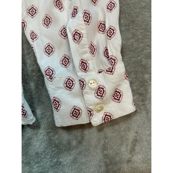 Style&Co Geometric Long Sleeve Button-Up Shirt Multicolor Womens Medium Western - Picture 6 of 8